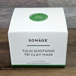 SONAGE Tulsi Soothing Mineral Rich Tri Clay MASK To Unclog & Purify Pores NEW